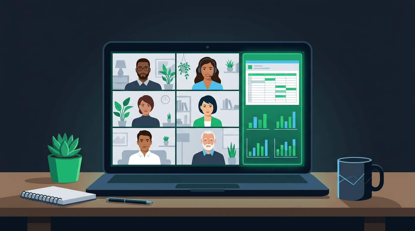 Remote live AI training session on a laptop